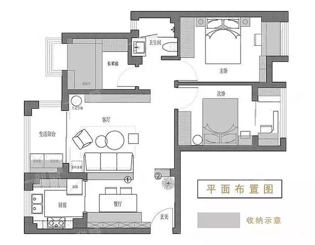 120平北歐風(fēng)簡約三居室，上海裝修設(shè)計適合年輕人的裝修風(fēng)格